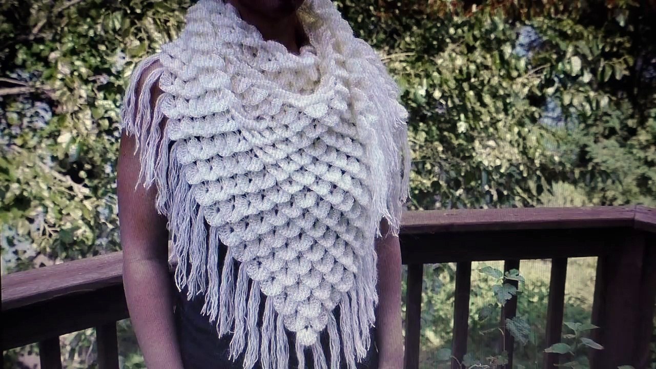 Шаль узором крокодиловая кожа (Shawl pattern crocodile skin)