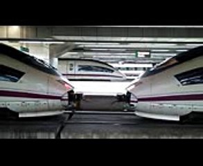 Acople dos ramas Ave Serie 103 Siemens Renfe Barcelona Sants