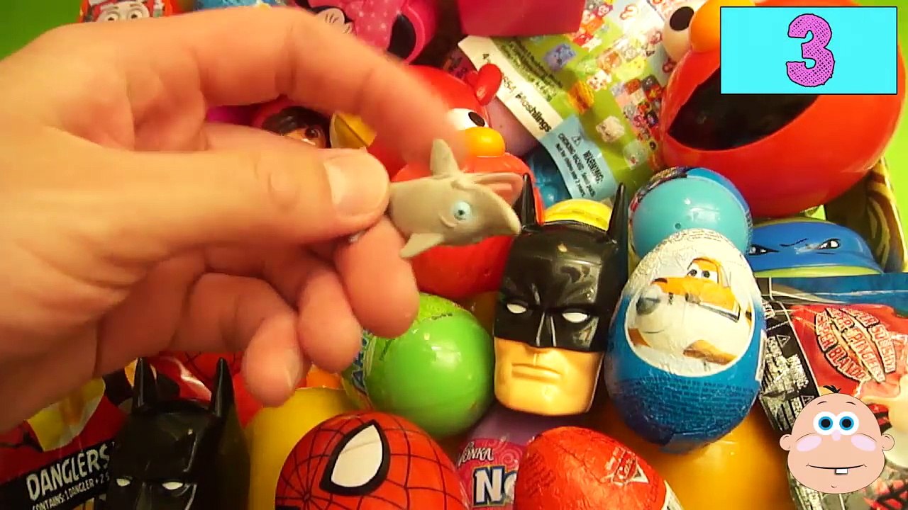 New Huge 101 Surprise Egg Opening Kinder Surprise Elmo Disney Pixar