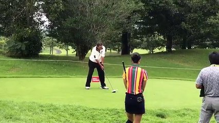 尾崎将司プロチーム(阿部桃子さん・半田会長)ゴルフショット集