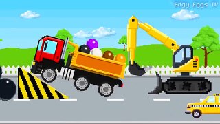 Dump Truck Color Ride | Learn Colors Color Balls Construction Vehicles Teach Colours for Kids Baby
