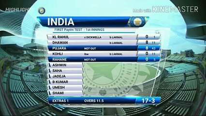 India vs Srilanka 1st Test Highlights 2017  Day 2  Eden Garden  kolkata