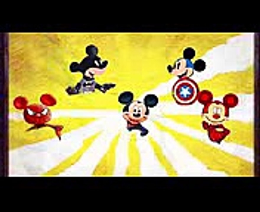 Batman Mickey Mouse Scary Adventure Daddy Finger Family Song!
