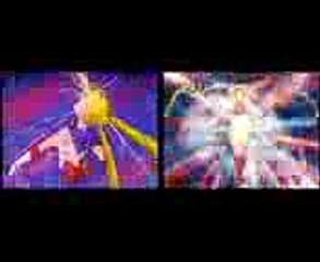 Thủy thủ mặt trăng biến thân hoạt hình và người thật