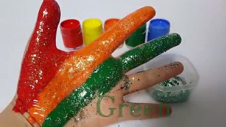 Children Body Paint Finger Family Nursery Rhymes Super Sparkle Popsicle Learn Colors for Kids
