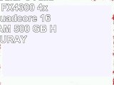 ONE MultimediaPC AMD Bulldozer FX4300 4x 380 GHz Quadcore  16 GB DDR3RAM  500 GB