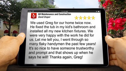 Bath Remodeling Contractor Murrieta Ca (951) 397-0933 GH Maintenance And Construction Review