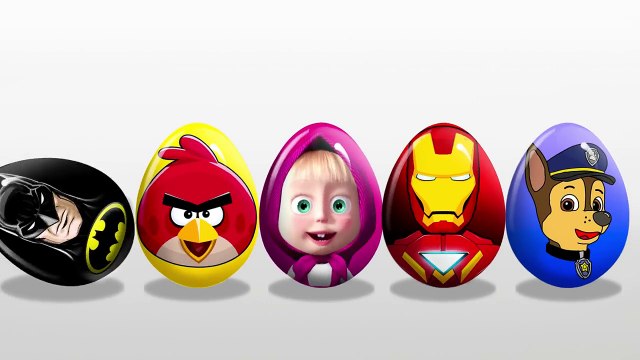 SURPRISE EGGS! LEARN COLORS! SPIDERMAN! MASHA AND BEAR! Hulk! McQueen! Doc McStuffins! Moana! Cars 3-9MFl9kkEDjk