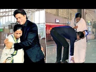 Shah Rukh Khan Touching Mamata Banerjee's Feet