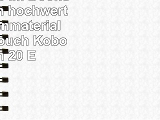 Schutzhülle im BookStyle Design hochwertiges Leinenmaterial für Kobo Touch  Kobo Touch