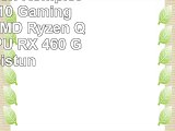 VIBOX Fusion KomplettPC Paket 10 Gaming PC  37GHz AMD Ryzen QuadCore CPU RX 460 GPU