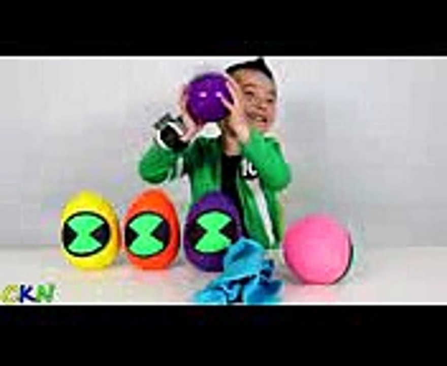 Ben 10 Toys Play-Doh Surprise Eggs Opening Fun With Ckn Toys