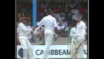 Famous Cricket Sledging Incident Between Curtly Ambrose and Steve Waugh