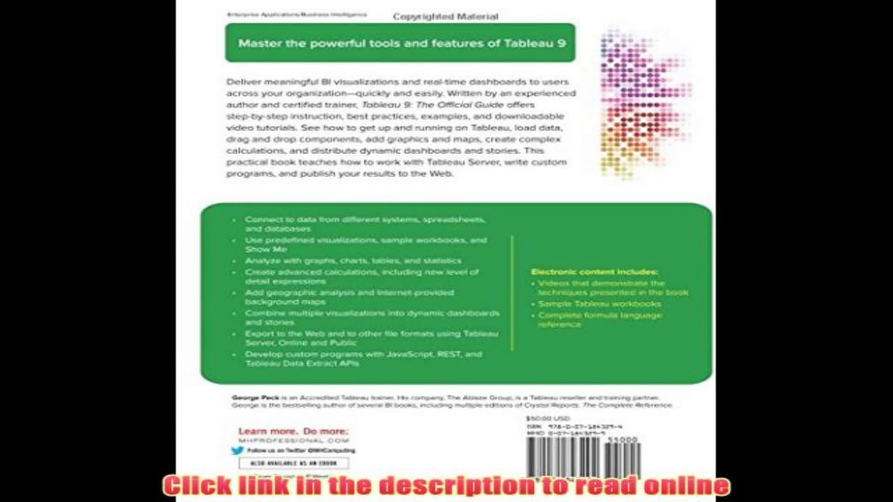 [PDF] Tableau 9: The Official Guide Online PDF Book