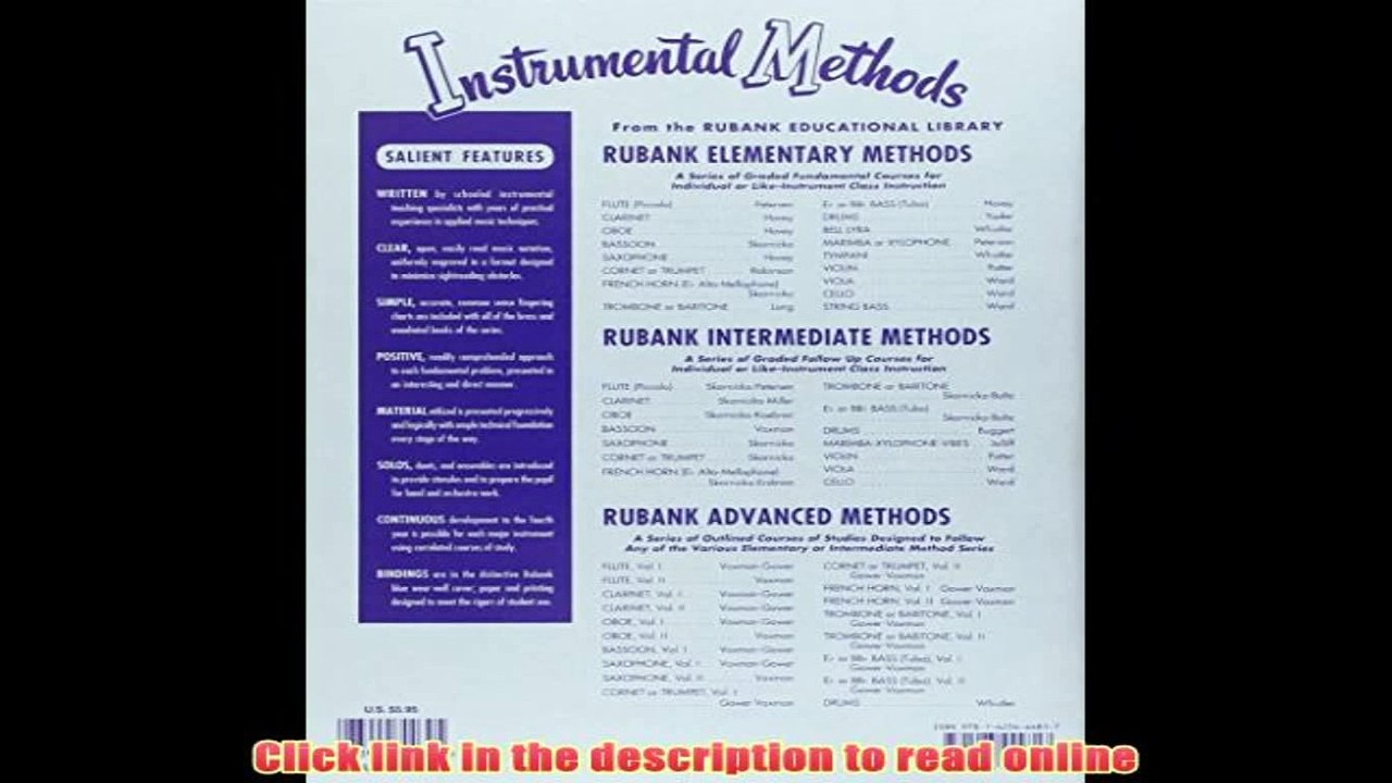 Read Rubank Elementary Method Saxophone (Rubank Educational Library) Online PDF Book