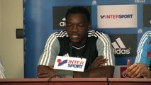 Steve Mandanda en conf de presse avant OM-Eskisehirspor