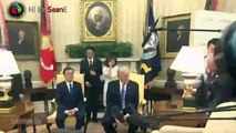 문재인 트럼프 회담도중에 매너없이 민폐끼치는 한국 기자단에 트럼프 버럭 (아래에 설명 포함)