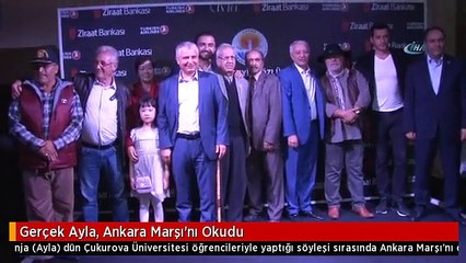 Gerçek Ayla, Ankara Marşı'nı Okudu