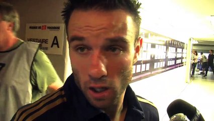 Mathieu Valbuena en zone mixte après le nul de l'OM à Toulouse