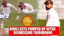 India vs SL 1st test 3rd test : Virat Kohli celebrates passionately after dismissing Thirimanne