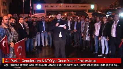 Ak Partili Gençlerden NATO'ya Gece Yarısı Protestosu