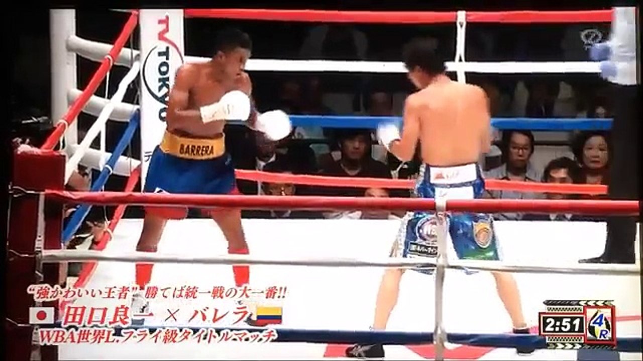 【衝撃】田口良一強烈な右フックバレラの顔面つぶしてＶ６防衛!!!【全ラウンド公開】