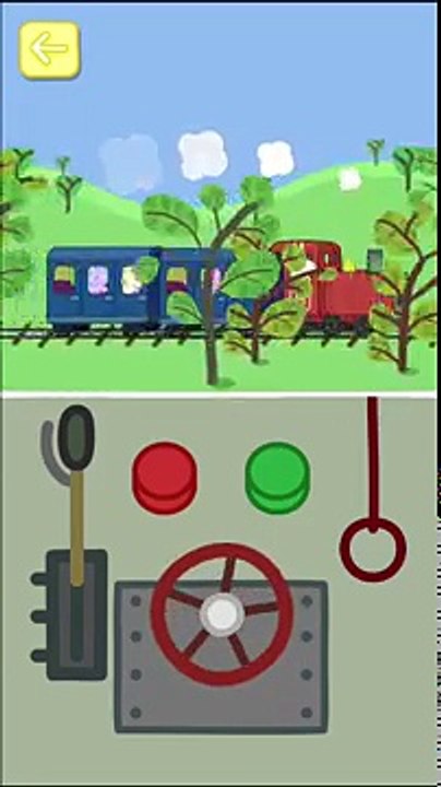 Peppa Pig visiting the Theme Park - Train Ride, Water Canon, Candy Floss, Bumper Cars and More.