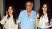 Jhanvi Kapoor FIRST PUBLIC APPEARANCE After Dhadak Launch, Bollywood Debut | Bose Screening