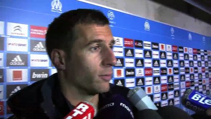 La joie de Benoît Cheyrou après nle troisième succès consécutif de l'OM