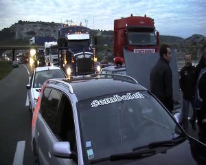 Les images de l'opération escargot sur l'A55