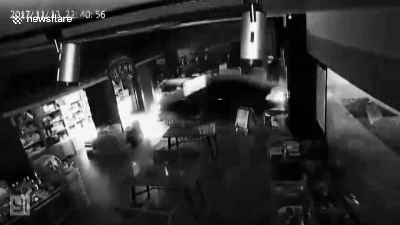 Car smashes into shop when driver presses accelerator by mistake