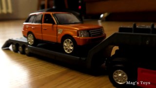 Car Trailer Transporting Range Rover (Toy Car) _ Video for Kids-IMB0OuSAw48