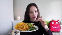 ASMR Whisper Intense Eating Sounds | Carrot Pasta, Salad, Asparagus and Mango