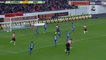 Denis Bouanga Super Goal HD - Lorient 2 - 1 Brest - 18.11.2017 (Full Replay)