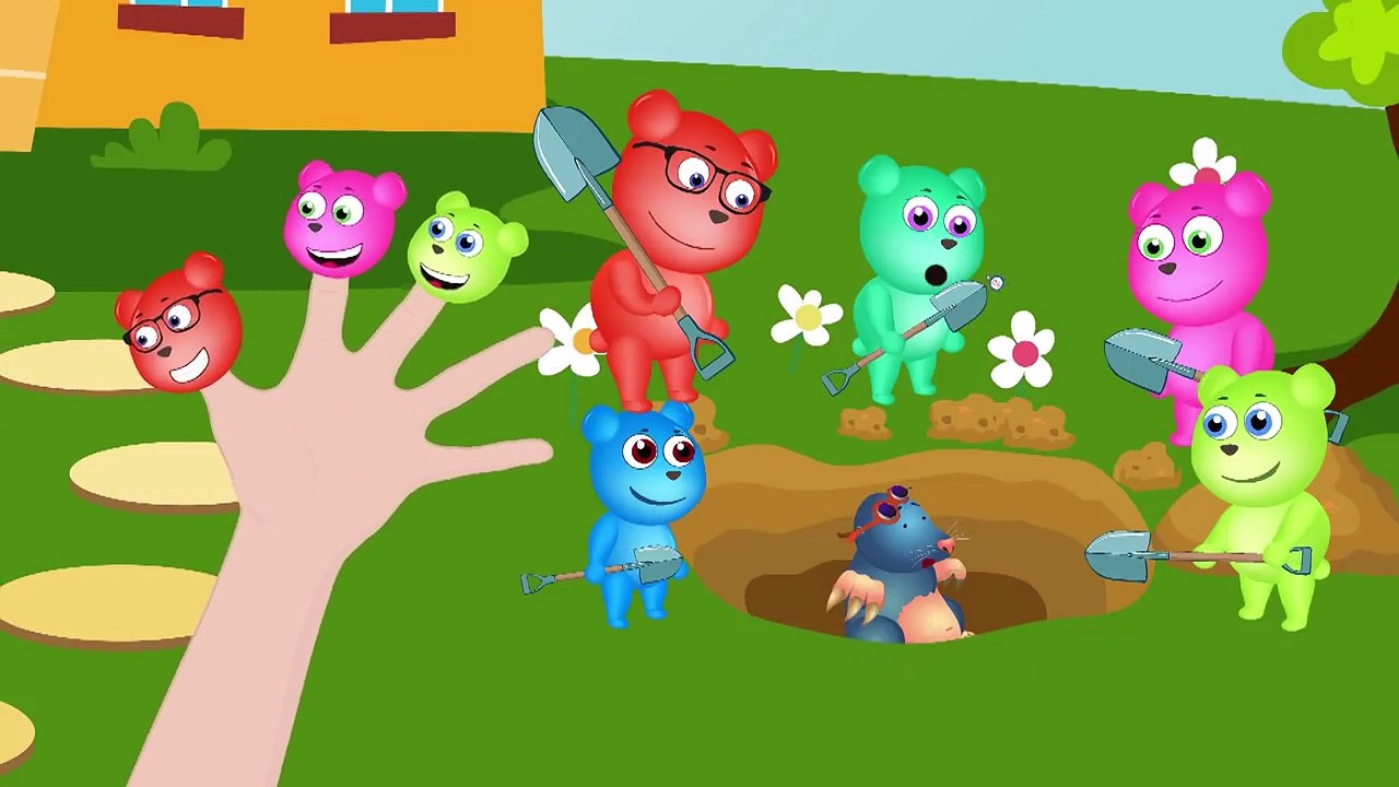 Mega Gummy Bear Dad Became A Vampire Finger Family Nursery Rhymes for kids Toys Fun