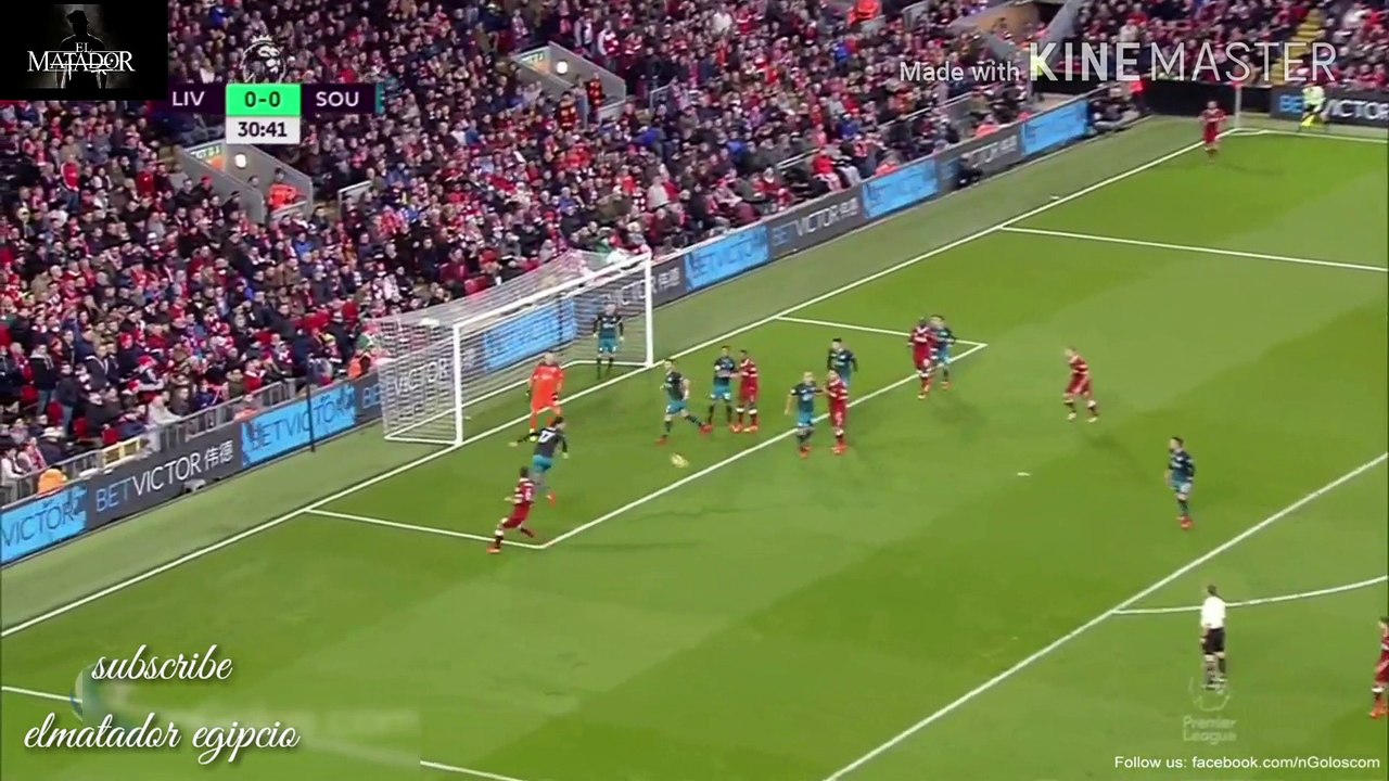 هدفي محمد صلاح مع ليفربول ضد ثاوثهامبتون