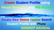 Create Save Update Delete and Search Student Profile Using Visual Basic/Ms Access-Step by Step