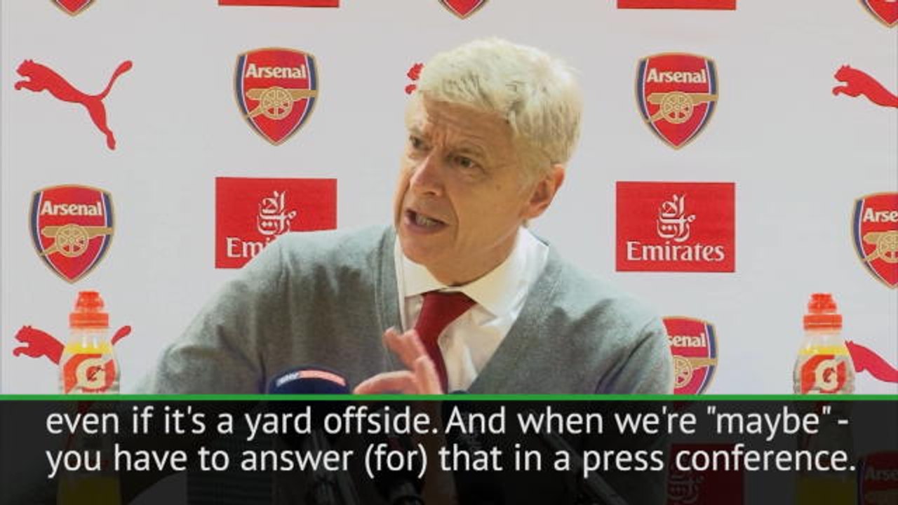 Wenger unhappy with question about offside goals