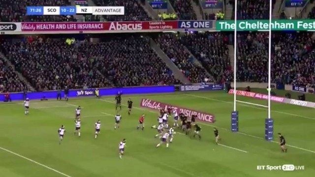 L'action qui aurait pu faire gagner les écossais face aux All Blacks