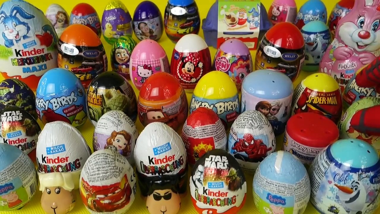 Spiderman Egg Toys Opening 36 Surprise Eggs Unboxing