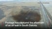 Dramatic drone footage shows US oil leak-BBC News