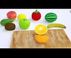 Learn Colors with Cutting Fruit and Vegetables Playset for Children Toddlers #h