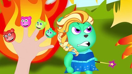 Mega Gummy Bear Made A Rocket Finger Family Nursery Rhymes for kids Toys Fun