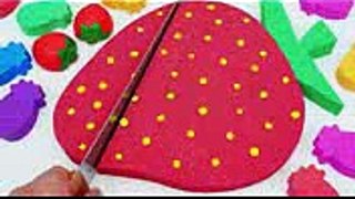 Learn Colors Kinetic Sand Cake Strawberry Bad Kids Peppa Pig Surprise Toys Opening For Children