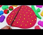 Learn Colors Kinetic Sand Cake Strawberry Bad Kids Peppa Pig Surprise Toys Opening For Children