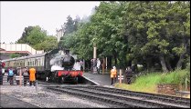 Steam Engine pulling out of an English Train Station