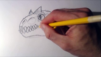 Drawing A Cute Cartoon Indominus Rex - Tutorial slash Frustration Problem Solving