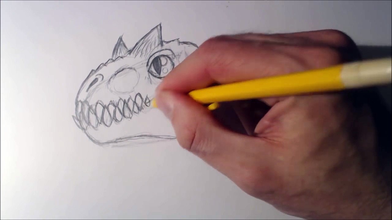 Drawing A Cute Cartoon Indominus Rex - Tutorial slash Frustration Problem Solving
