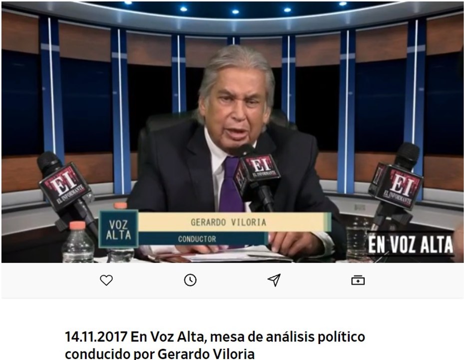 14.11.2017 En Voz Alta, mesa de análisis político conducido por Gerardo Viloria, con el tema La Corrupción