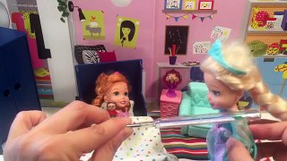 Anna is sick and Elsa calls Barbie doctor for help! See what happens next.